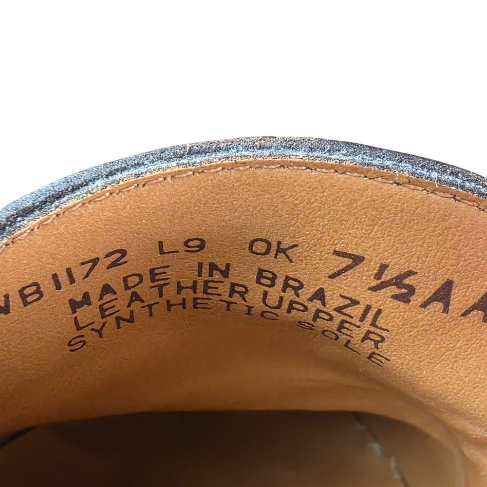 Lauren Ralph Lauren Loafers Womens 7.5 AA Brown Good Croc Embossed RL Logo Bar - Picture 8 of 11